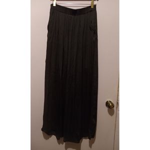 Silky Black Ankle Length Skirt (with pockets)